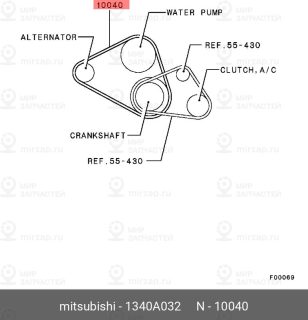 Запчасть MITSUBISHI 1340A032