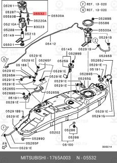 Запчасть MITSUBISHI 1765A003
