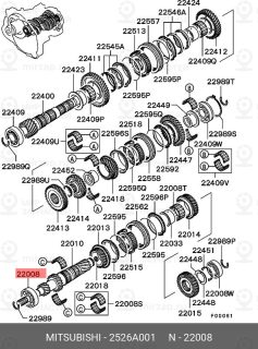 Запчасть MITSUBISHI 2526A001