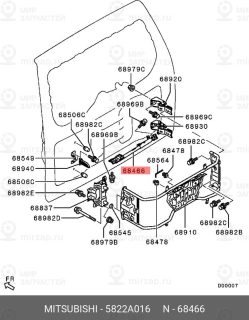 Запчасть MITSUBISHI 5822A016