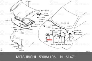 Запчасть MITSUBISHI 5908A106