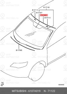 Запчасть MITSUBISHI 6107A019