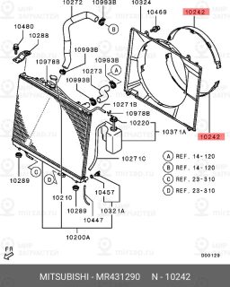 Запчасть MITSUBISHI MR431290