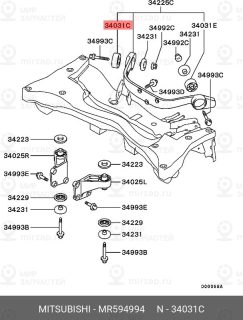 Запчасть MITSUBISHI MR594994