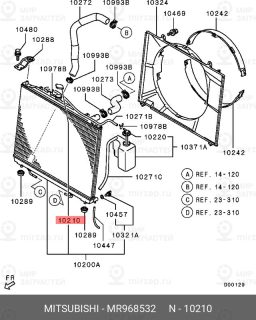 Запчасть MITSUBISHI MR968532