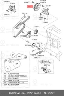 Запчасть MOBIS 252212A200