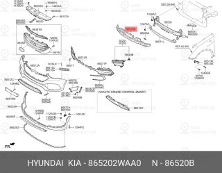 Запчасть MOBIS 865202WAA0
