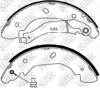 Колодки задн.\ Ford Transit 260/Transit 280/Transit 300/Transit 330/Transit 350 NIBK FN0575
