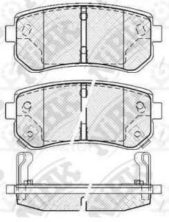 Колодки зад.\ Hyundai Accent/Accent (USA)GLS/I30/Kia Picanto/Rio/Cee D Hatchback NIBK PN0436