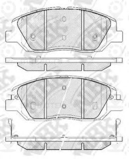 Колодки передн.\ Hyundai Santa Fe 03> NIBK PN0446