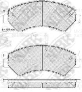 Колодки тормозные дисковые NIBK PN0516W