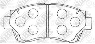 Колодки передн.\ Lexus ES/SC300/Toyota Altezza/Camry(Euro)/Camry/Carina/Corona/S NIBK PN1228