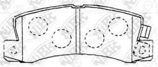 Колодки зад.\ Lexus ES/RX300/Toyota Avensis/Camry/Carina/Celica/Corolla/MR-2/Spr NIBK PN1321