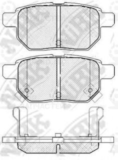 Колодки задн.\ Toyota Auris/Belta/Blade/Corolla/Vitz 05> NIBK PN1519