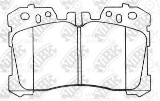 Колодки передн.\ Lexus LS 460 06> NIBK PN1833