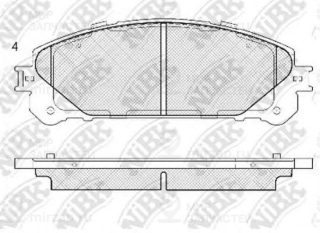 Колодки тормозные дисковые NIBK PN1845