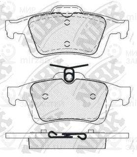 Колодки задн.\ Mazda 3/5/Ford Focus/Opel Vectra/Signum 03> NIBK PN2702