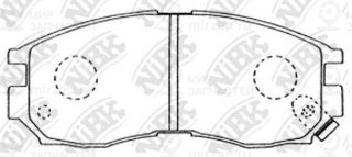 Колодки передн.\ Chrysler Coupe 4/Hyundai Elantra/Mitsubishi Colt/Diamante/Eclip NIBK PN3271
