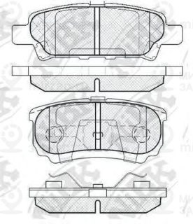 Колодки зад.\ Mitsubishi Airtrek / Outlander/Lancer Cedia NIBK PN3502