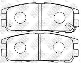 Колодки зад.\ Honda Fit/Jazz/Isuzu Monterey/Mu, Wizard NIBK PN4299