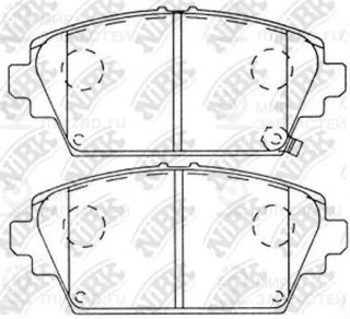 Колодки тормозные дисковые NISSAN PRIMERA 1.6 2002 - ; NISSAN PRIMERA 1.8 2002 NIBK PN8106