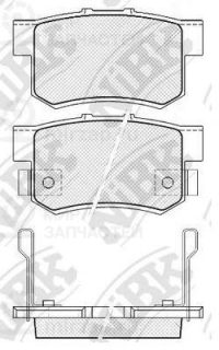 Колодки задн.\ Honda Accord/Civic/CRVPrelude 91> NIBK PN8397