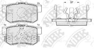 Колодки тормозные дисковые pn8807 NIBK PN8807