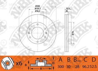 Диск Тормозной Передний NIBK RN1457
