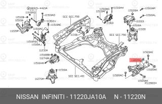 Запчасть NISSAN 11220JA10A