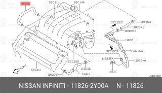 Запчасть NISSAN 118262Y00A