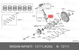 Запчасть NISSAN 12111JK20A