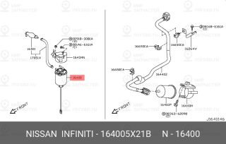 Запчасть NISSAN 164005X21B