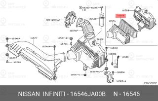 Запчасть NISSAN 16546JA00B