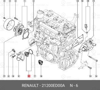 Запчасть NISSAN 21200ED00A