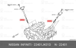 Запчасть NISSAN 22401JK01D