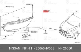 Запчасть NISSAN 26060HV05B