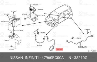 Запчасть NISSAN 47960BC00A