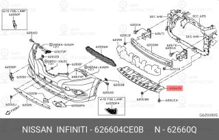 Запчасть NISSAN 626604CE0B