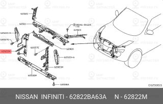 Запчасть NISSAN 62822BA63A