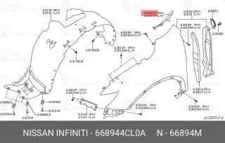 Запчасть NISSAN 668944CL0A