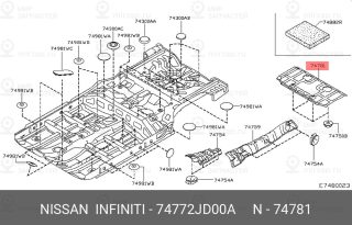 Запчасть NISSAN 74772JD00A