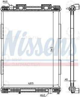 Радиатор охлаждения двигателя NISSENS 628700