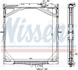 Радиатор охлаждения двигателя NISSENS 65462A