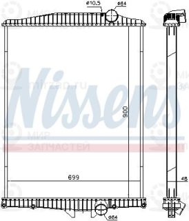 Радиатор охлаждения двигателя NISSENS 654630