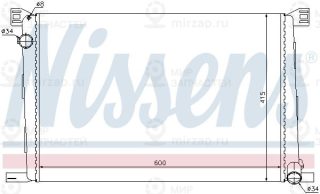 Радиатор охлаждения двигателя NISSENS 69706
