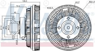 Сцепление, вентилятор радиатора NISSENS 86039