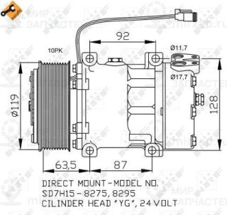 Компрессор кондиционера NRF 32705