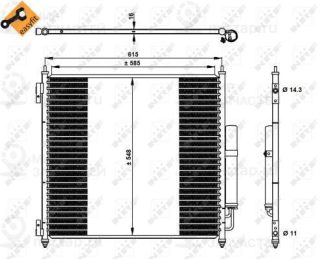Конденсатор кондиционера NRF 350336