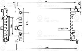 Радиатор охлаждения двигателя NRF 519516