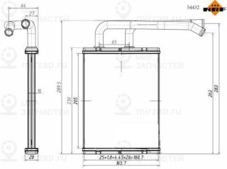 Теплообменник отопителя салона NRF 54432